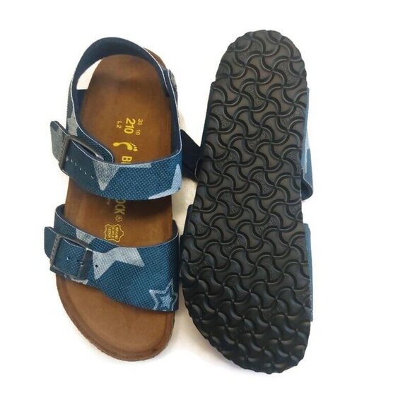 Birkenstock Womens New York Kinder Birko-Flor Sandals Blue EU 33 US L2 NARROW - Picture 8 of 9